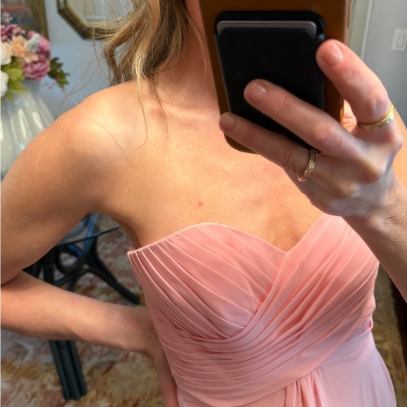 Allure Bridals Strapless Sweetheart Chiffon Gown in Blush Pink - Picture 3 of 8